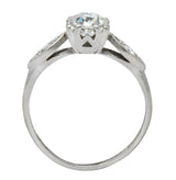 Retro 0.90 CTW Old European Cut Diamond Platinum Engagement Ring - Wilson's Estate Jewelry