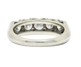 Retro 1.00 CTW Diamond 14 Karat White Gold Fishtail Band Ring - Wilson's Estate Jewelry