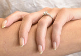 Retro 1.09 CTW Diamond Platinum Engagement Ring GIA Wilson's Estate Jewelry