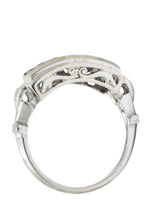 Retro 1.25 CTW Ruby 14 Karat White Gold Ring Wilson's Estate Jewelry