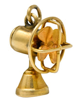 Retro 14 Karat Gold Articulated Fan Charm - Wilson's Estate Jewelry
