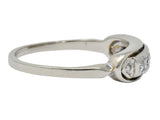 Retro 1950's Diamond White Gold Anniversary Band Stackable Ring - Wilson's Estate Jewelry