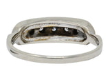 Retro 1950's Diamond White Gold Anniversary Band Stackable Ring - Wilson's Estate Jewelry