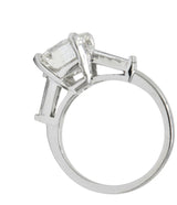 Retro 2.71 CTW Diamond Platinum Engagement Ring GIA Wilson's Estate Jewelry