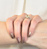 Retro 3.47 CTW Diamond Platinum Engagement Ring GIA Wilson's Estate Jewelry