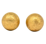 Retro Tiffany & Co. 14 Karat Gold Brushed Ball Men's Cufflinks - Wilson's Estate Jewelry