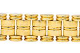 Retro Tiffany & Co. 14 Karat Gold Substantial Wide Ribbed Link Bracelet - Wilson's Estate Jewelry