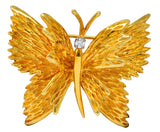 Retro Tiffany & Co. Diamond 18 Karat Gold Butterfly Brooch - Wilson's Estate Jewelry