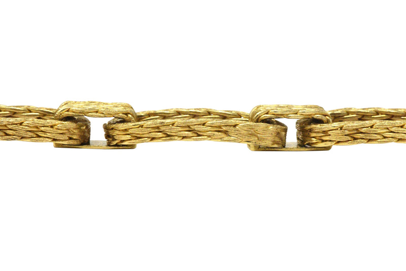 Retro Unoaerre 18 Karat Yellow Gold Link Bracelet Wilson's Estate Jewelry
