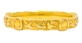 Riker Brothers Art Nouveau 14 Karat Gold Swallow Birds Bangle Bracelet - Wilson's Estate Jewelry