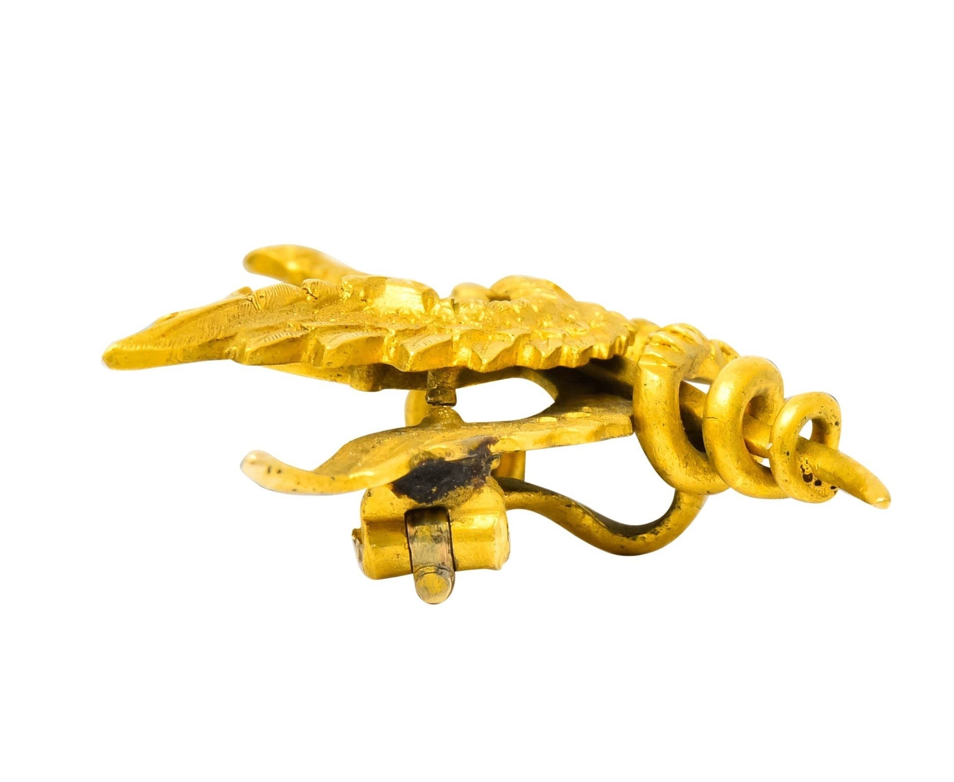Riker Brothers Art Nouveau 14 Karat Yellow Gold Dragon Brooch Circa 1900 - Wilson's Estate Jewelry