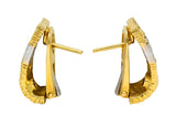 Roberto Coin Diamond 18 Karat Two-Tone Gold Italian Elephantina Earrings - Wilson's Estate Jewelry