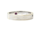 Roberto Coin Diamond Ruby 18 Karat White Gold Unisex Ring Wilson's Estate Jewelry
