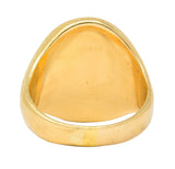 Robust Victorian 14 Karat Gold Crane Heraldry Unisex Signet Ring - Wilson's Estate Jewelry