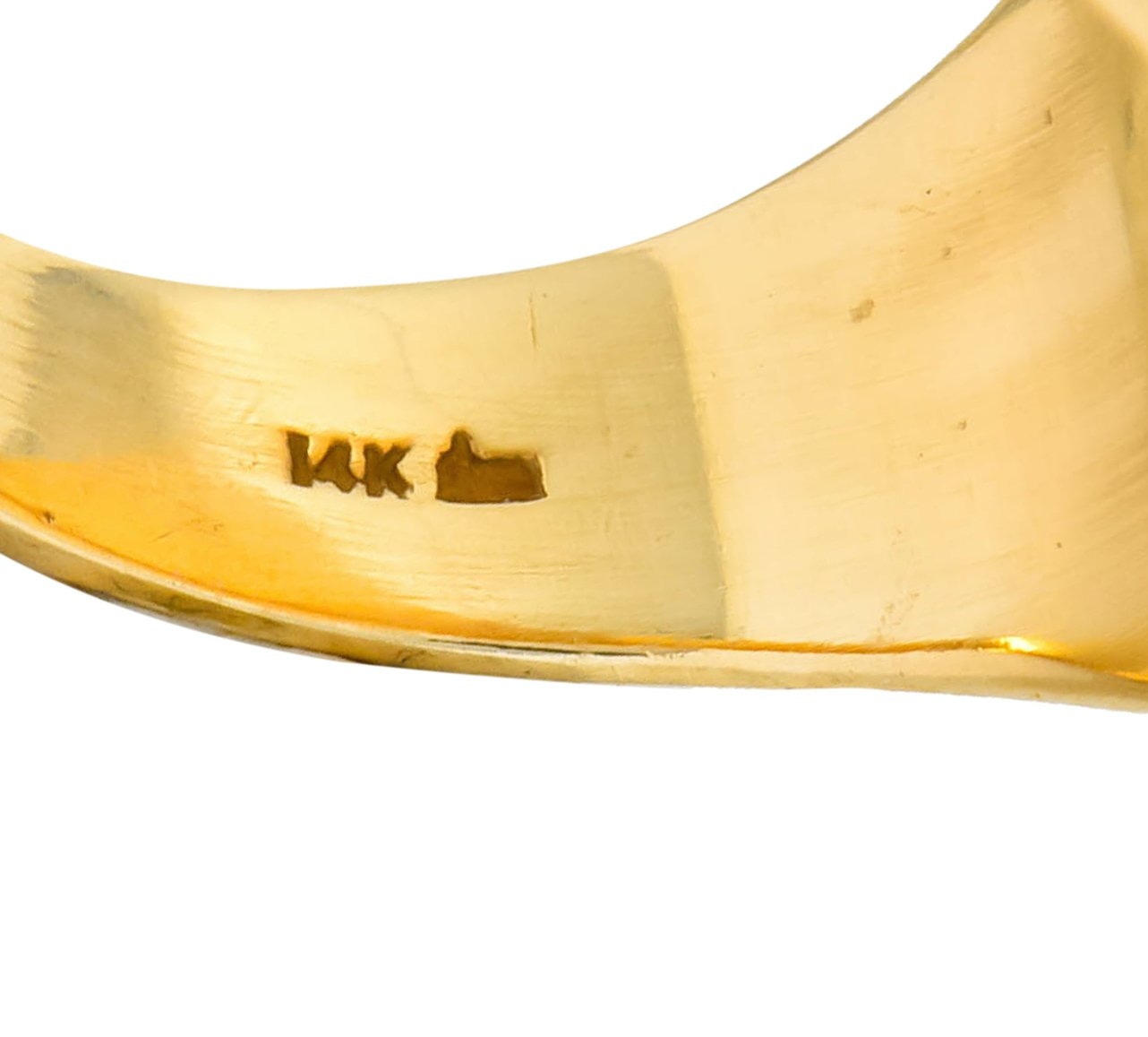 Robust Victorian 14 Karat Gold Crane Heraldry Unisex Signet Ring - Wilson's Estate Jewelry