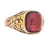 Rudolph Deutsch Co. Victorian Garnet 14 Karat Gold Floral Ring - Wilson's Estate Jewelry