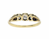 Saunders Late Victorian 0.40 CTW Diamond And Platinum-Topped 18 Karat Gold Ring Wilson's Estate Jewelry