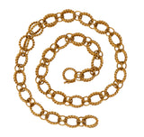 Schlumberger Tiffany & Co. 18 Karat Gold Circle Rope Necklace - Wilson's Estate Jewelry