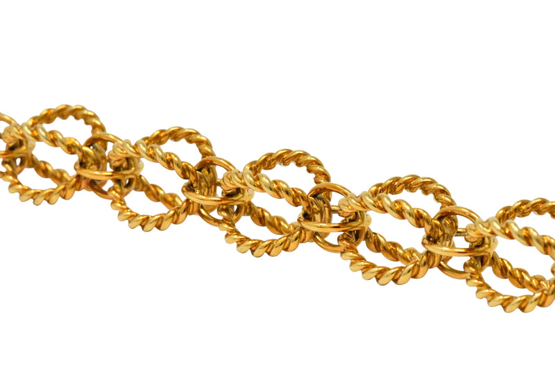 Schlumberger Tiffany & Co. Vintage 18 Karat Gold Circle Rope Bracelet - Wilson's Estate Jewelry