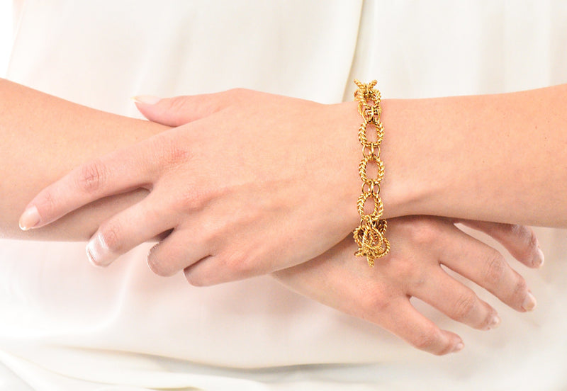 Schlumberger Tiffany & Co. Vintage 18 Karat Gold Circle Rope Bracelet - Wilson's Estate Jewelry