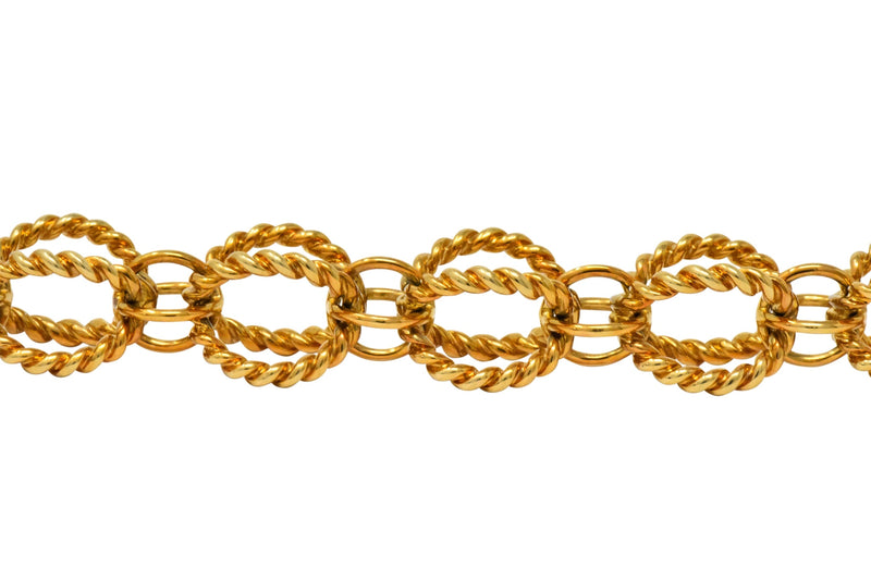 Schlumberger Tiffany & Co. Vintage 18 Karat Gold Circle Rope Bracelet - Wilson's Estate Jewelry