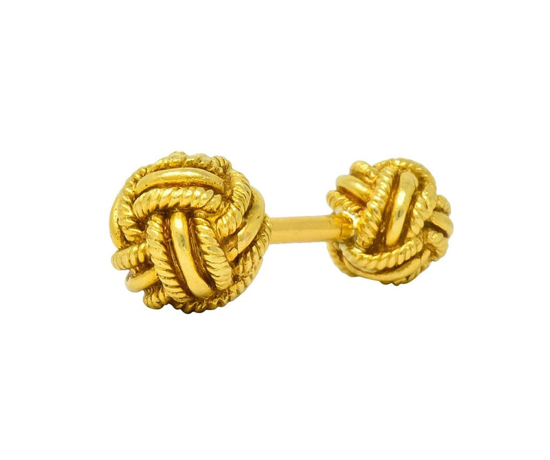 Schlumberger Tiffany & Co. Vintage 18 Karat Gold Men's Knot Cufflinks Circa 1980 - Wilson's Estate Jewelry