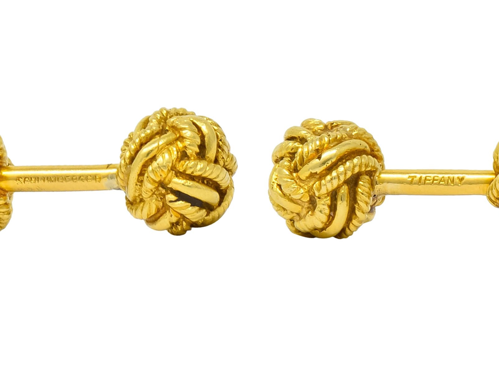Schlumberger Tiffany & Co. Vintage 18 Karat Gold Men's Knot Cufflinks Circa 1980 - Wilson's Estate Jewelry