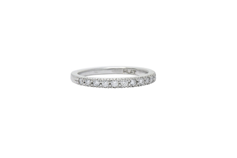 Scott Kay .25 CTW Diamond & Platinum Wedding Band Stackable Ring Wilson's Estate Jewelry