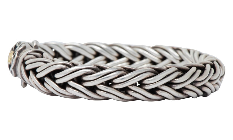 Scott Kay Sterling Silver 18 Karat Gold Doberman Men's Bracelet - Wilson's Estate Jewelry