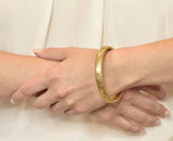 Sloan & Co. Victorian 14 Karat Gold Floral Bangle Bracelet - Wilson's Estate Jewelry