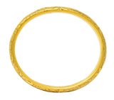 Sloan & Co. Victorian 14 Karat Gold Floral Bangle Bracelet - Wilson's Estate Jewelry