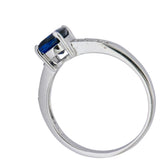 Splendid Contemporary 1.60 CTW Sapphire Diamond 18 Karat White Gold Ring Wilson's Estate Jewelry