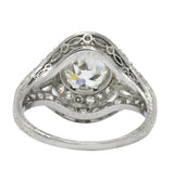 Stunning J.E. Caldwell Art Deco 2.81 CTW Diamond Engagement Ring GIA Wilson's Estate Jewelry