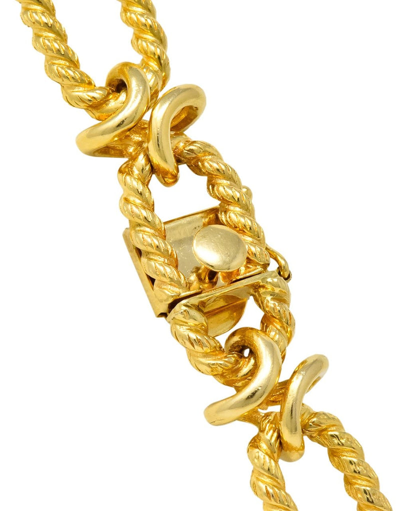 Substantial Contemporary 14 Karat Gold Necklace With Extender - Wilson's Estate Jewelry