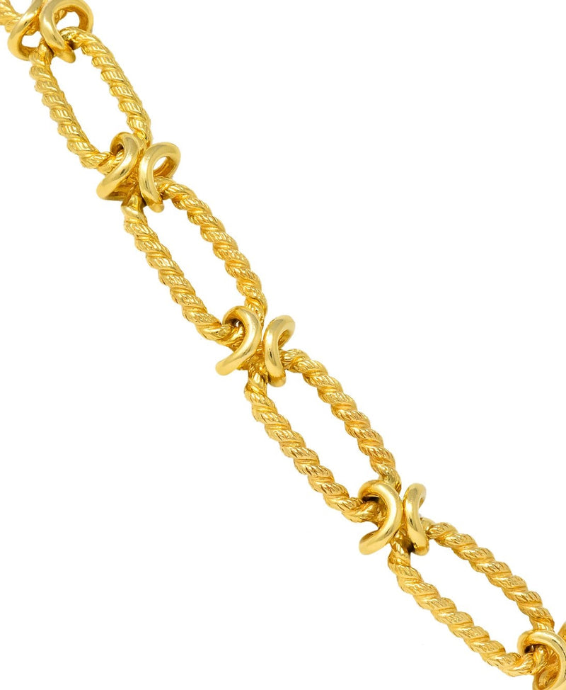 Substantial Contemporary 14 Karat Gold Necklace With Extender - Wilson's Estate Jewelry