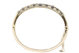 Superb Victorian 4.00 CTW Sapphire Diamond 14 Karat Gold Bangle Bracelet Wilson's Estate Jewelry