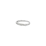 Sweet Art Deco 0.15 CTW Diamond Platinum Band Ring Wilson's Estate Jewelry