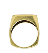 T-Z Modernist Fancy Colored Diamond 18 Karat Gold Unisex Ring Wilson's Estate Jewelry