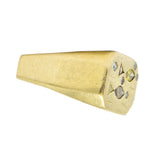 T-Z Modernist Fancy Colored Diamond 18 Karat Gold Unisex Ring Wilson's Estate Jewelry