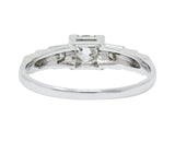 Theberath & Co. Art Deco Diamond 18 Karat White Gold Engagement Ring - Wilson's Estate Jewelry