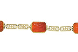 Theberath & Co. Art Nouveau Carnelian 14 Karat Gold Bracelet - Wilson's Estate Jewelry
