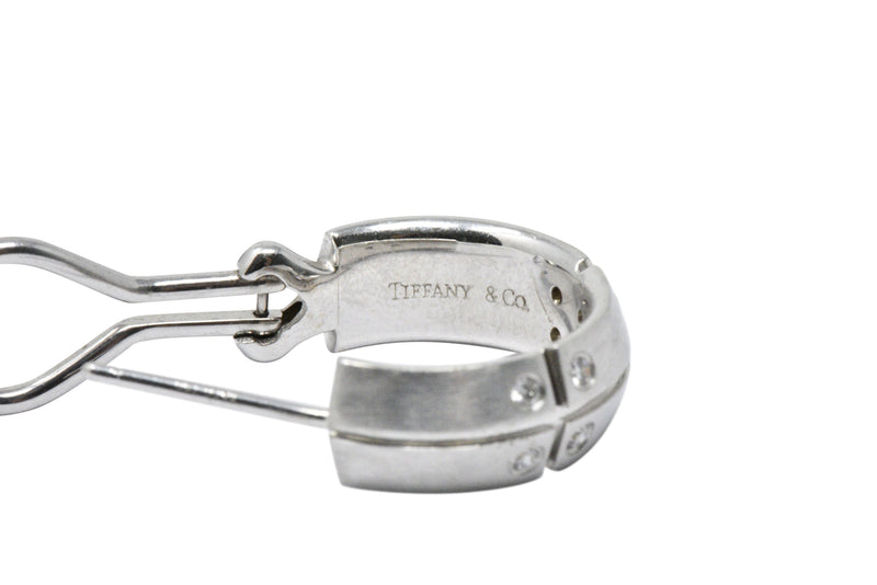 Tiffany & Co. 0.25 CTW Diamond 18K White Gold Earrings, Streamerica, CA 2000 Wilson's Estate Jewelry