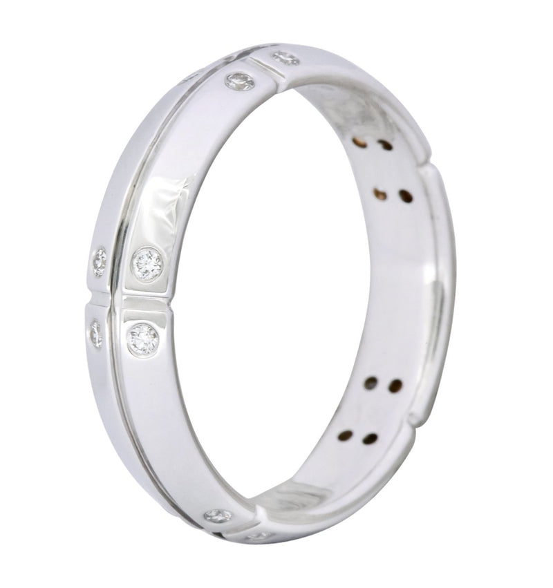 Tiffany & Co. 0.30 CTW Diamond 18 Karat White Gold Streamerica Band Ring - Wilson's Estate Jewelry