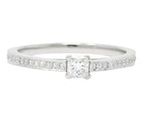 Tiffany & Co. 0.32 CTW Princess Cut Diamond Platinum Engagement Ring Wilson's Estate Jewelry
