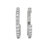 Tiffany & Co. 0.50 CTW Diamond 18 White Gold Hoop Earrings - Wilson's Estate Jewelry