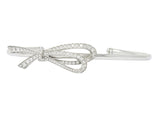 Tiffany & Co. 0.82 CTW Diamond 18 Karat White Gold Tiffany Bow Cuff Bracelet - Wilson's Estate Jewelry