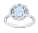Tiffany & Co. 1.85 CTW Aquamarine Diamond Platinum Soleste Cluster Ring - Wilson's Estate Jewelry