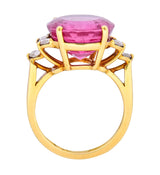 Tiffany & Co. 11.09 CTW Pink Tourmaline Diamond 18 Karat Gold Cocktail Ring - Wilson's Estate Jewelry