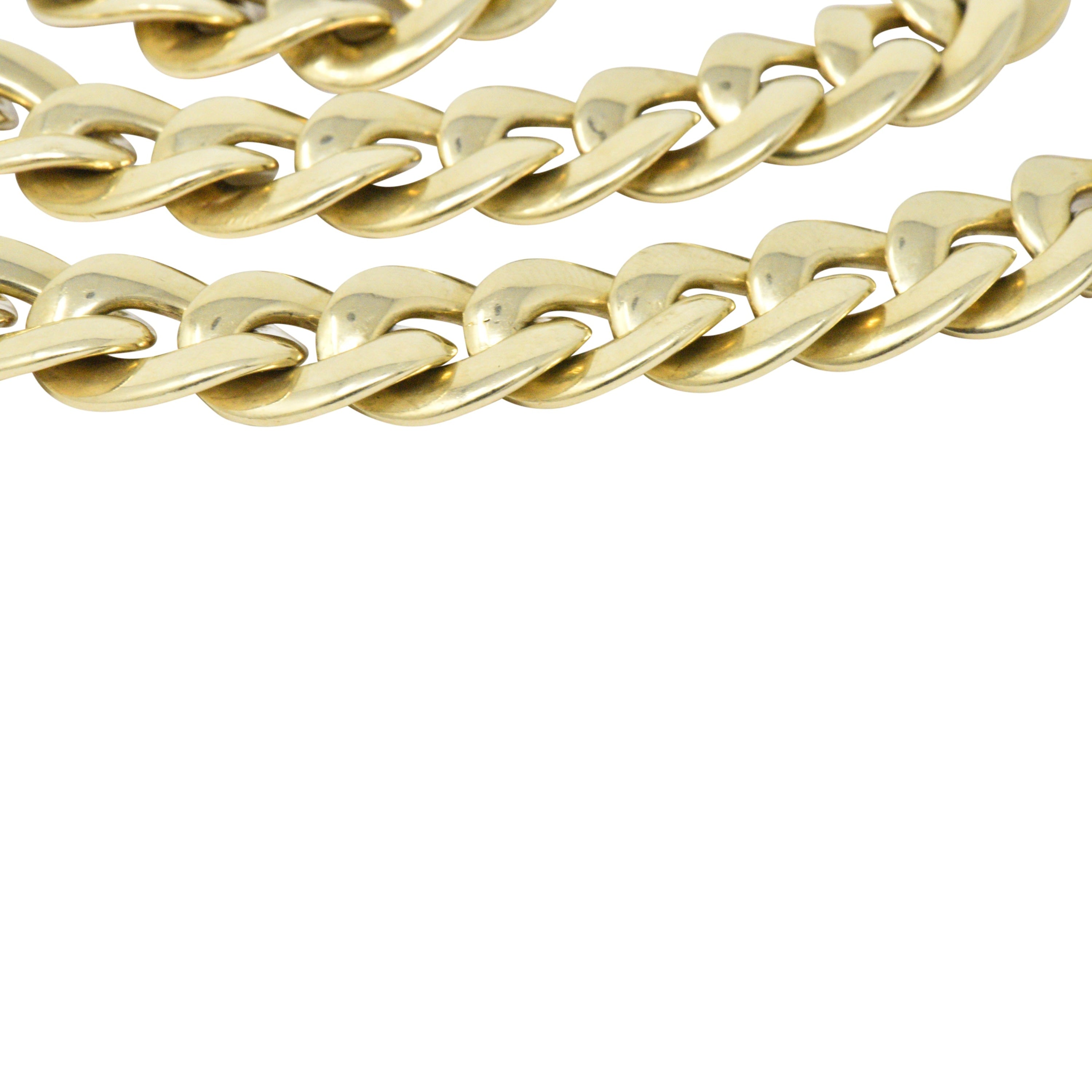 Tiffany & Co. 14 Karat Gold 24 Inch Curbed Chain Necklace Wilson's Estate Jewelry