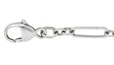 Tiffany & Co. 18 Karat White Gold Link Heart Charm Bracelet - Wilson's Estate Jewelry
